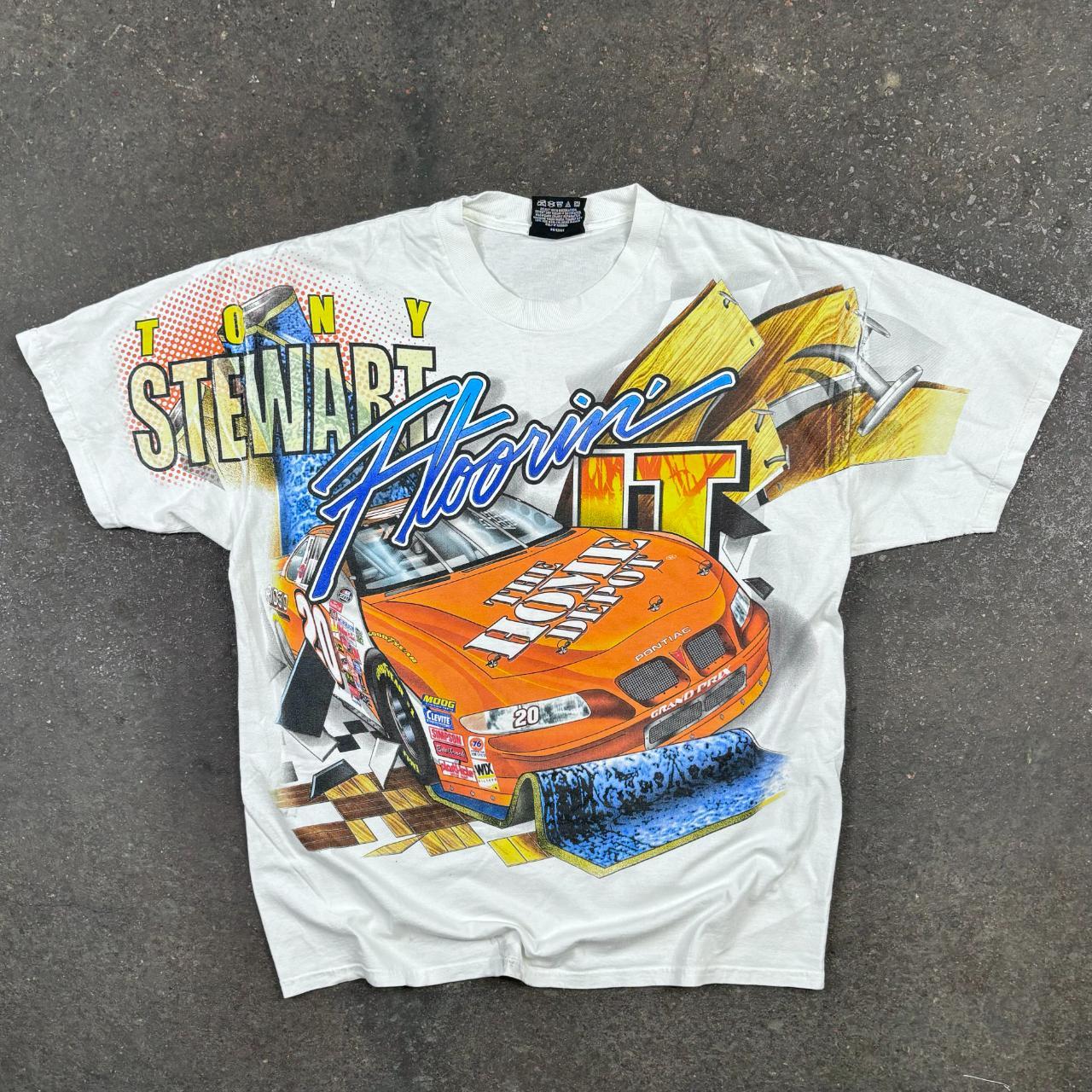 Vintage nascar tshirt 90s NASCAR all over print... - Depop