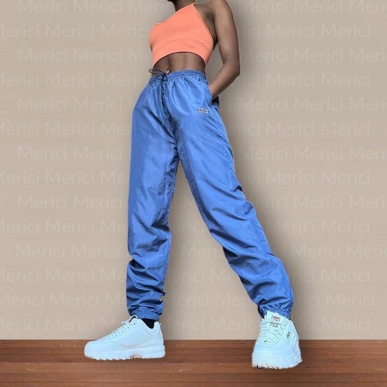 y2k track pants teen medium, best fits small • blue... Depop