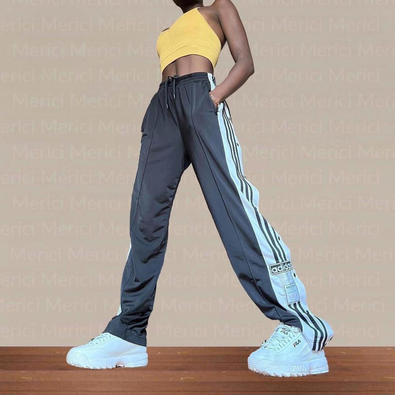 Adidas popper hot sale pants womens