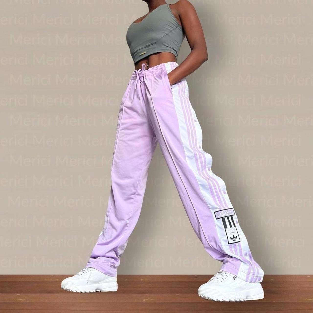 Adidas popper pants purple online