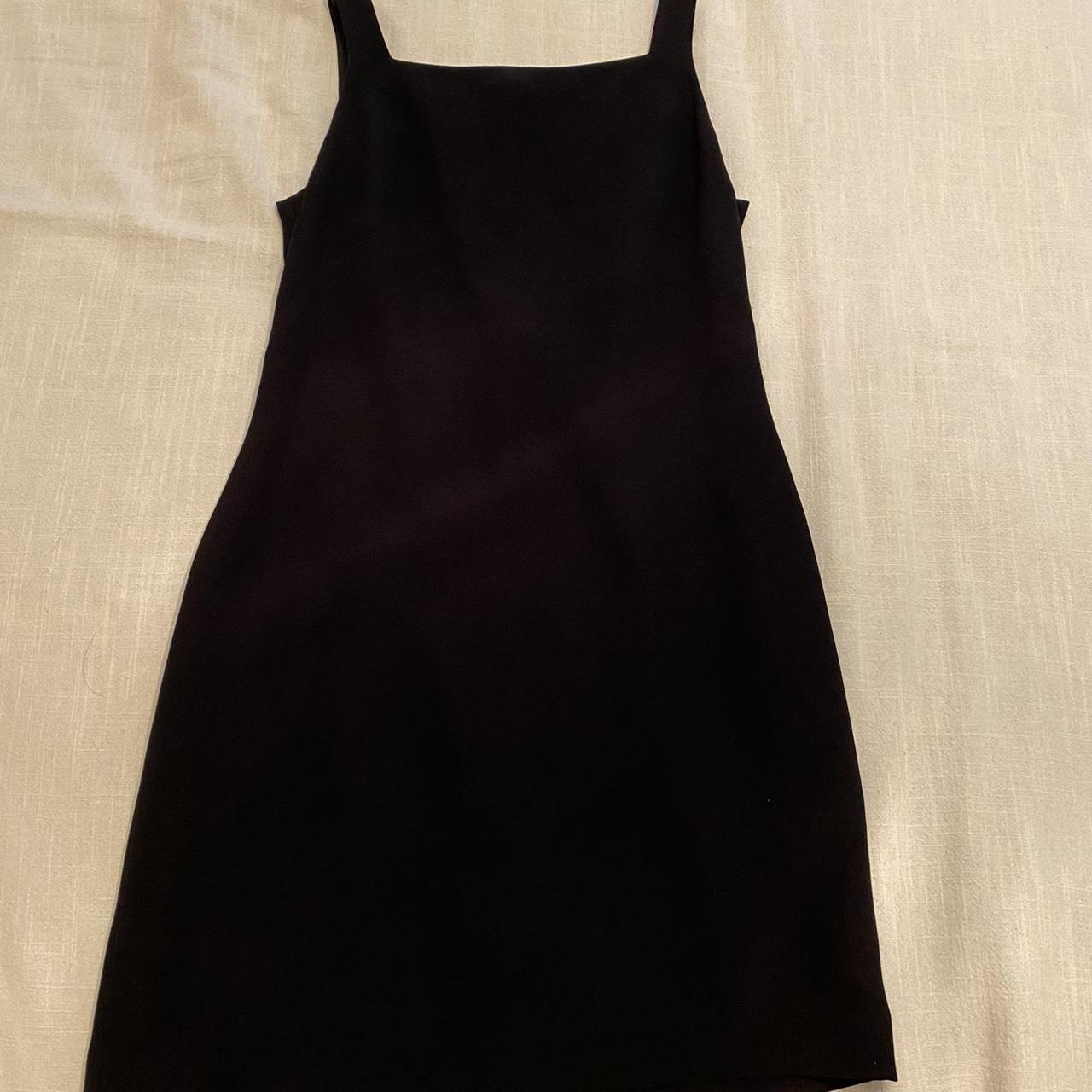 short but formal black dress with a straight high... - Depop