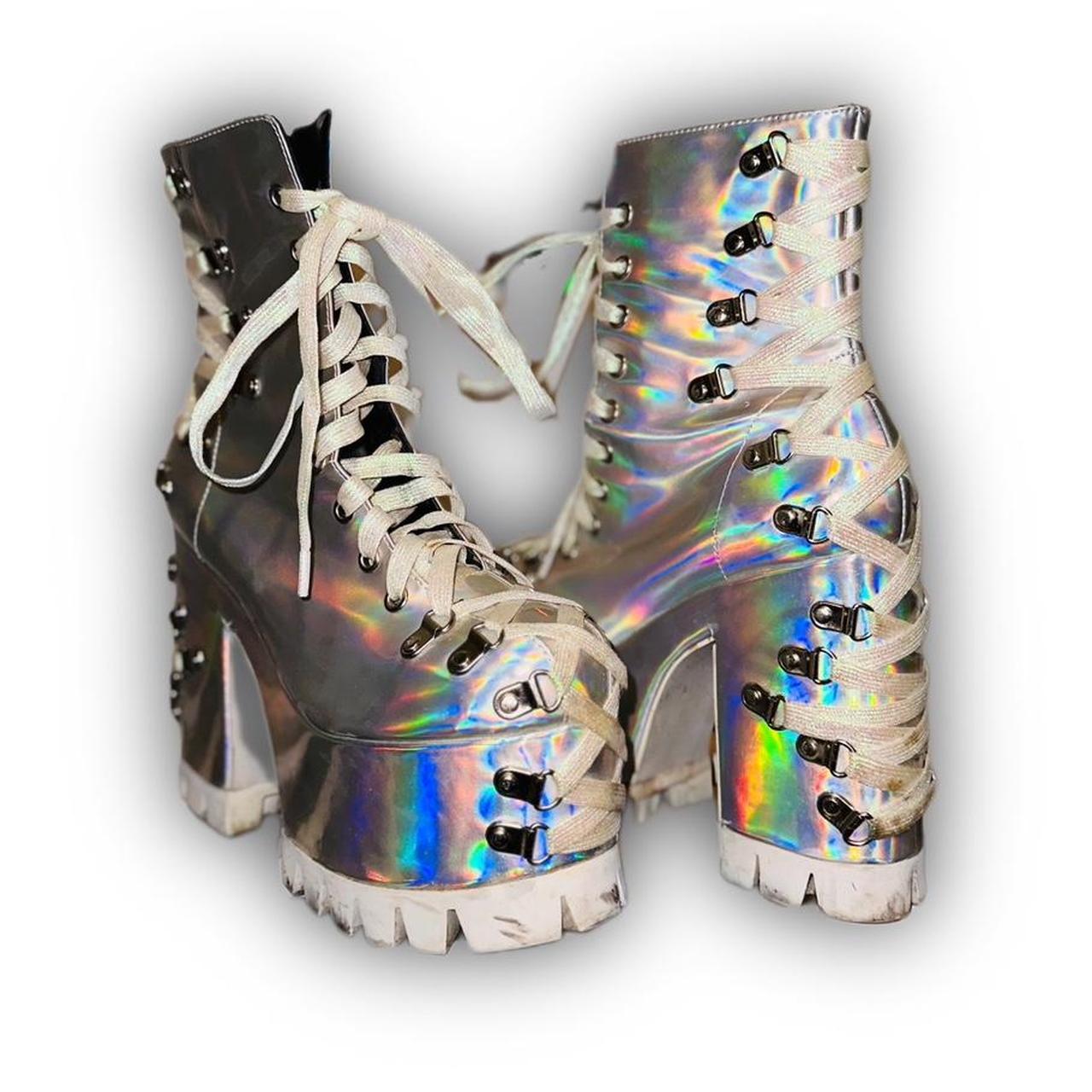 ②DOLLS KILL扱い❤️CLUB EXX超厚底メタリックブーツ キラキラ系 ②DOLLS KILL扱い❤️CLUB EXX超厚底メタリックブーツ キラキラ系