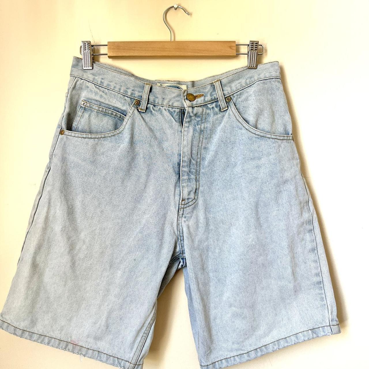 Vintage 90s Light Wash Denim Shorts Men S Size 30 Depop   P0 