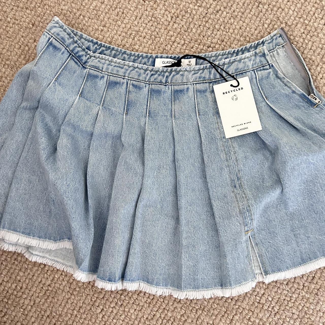 glassons denim skirt size 12, brand new with tags... Depop