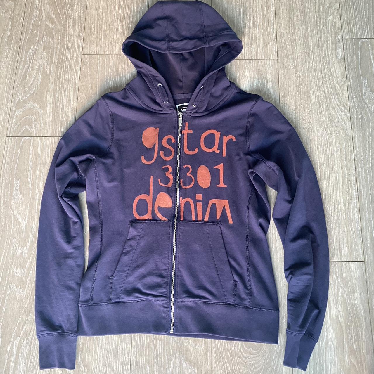 GSTAR RAW RARE HOODIE vintage blue and orange. Depop