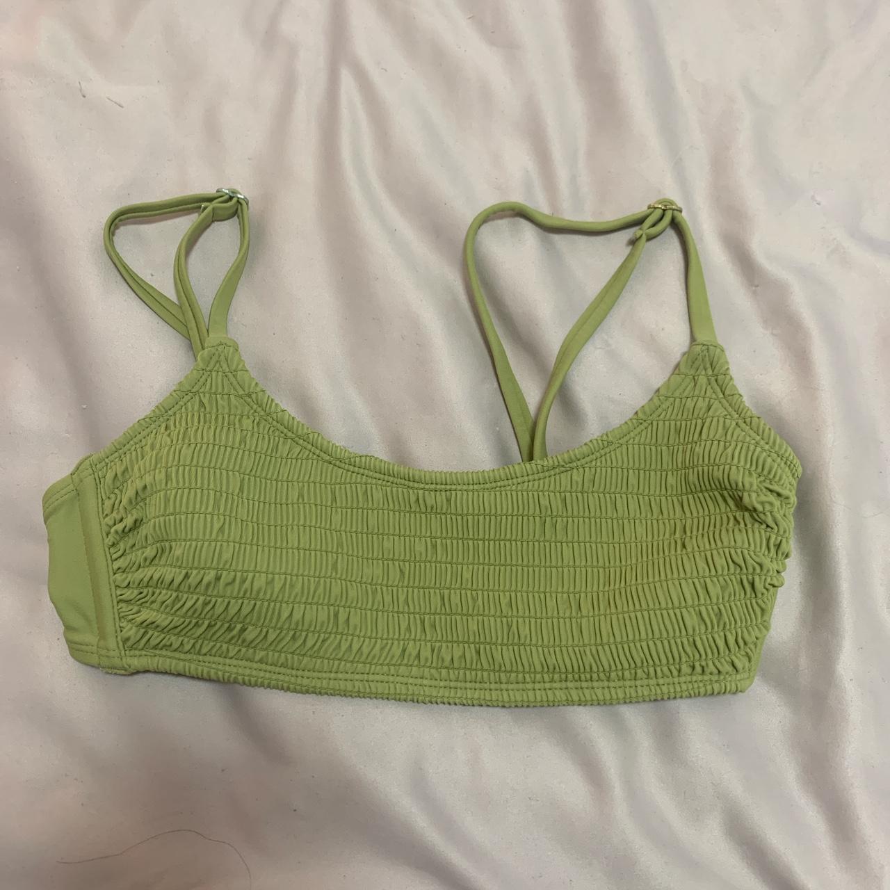 Xhilaration green bikini top Size medium Excellent... - Depop