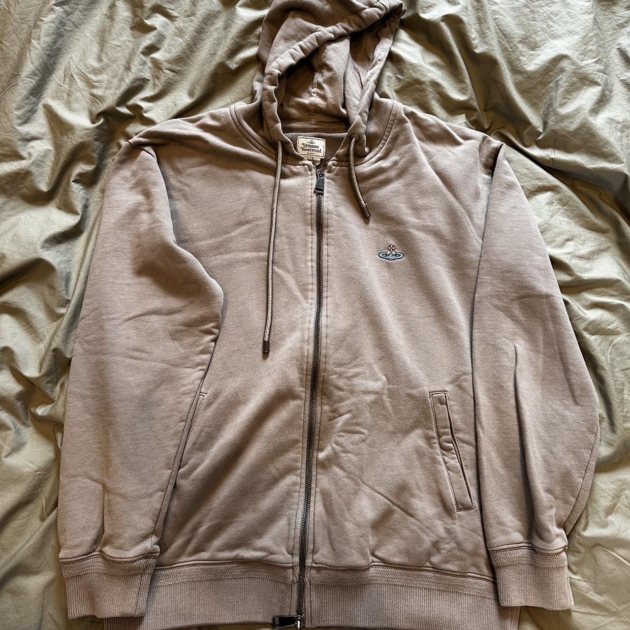 Khaki Vivienne Westwood zip up hoodie, Size L, Worn