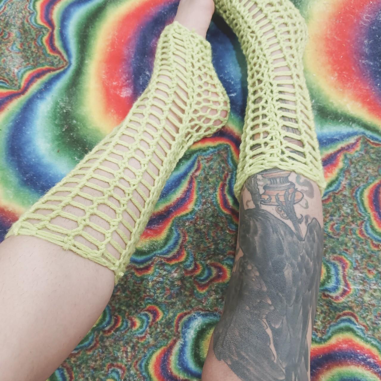 Lime green leg warmers Made with love 🤍👁️🤍 fairy... Depop