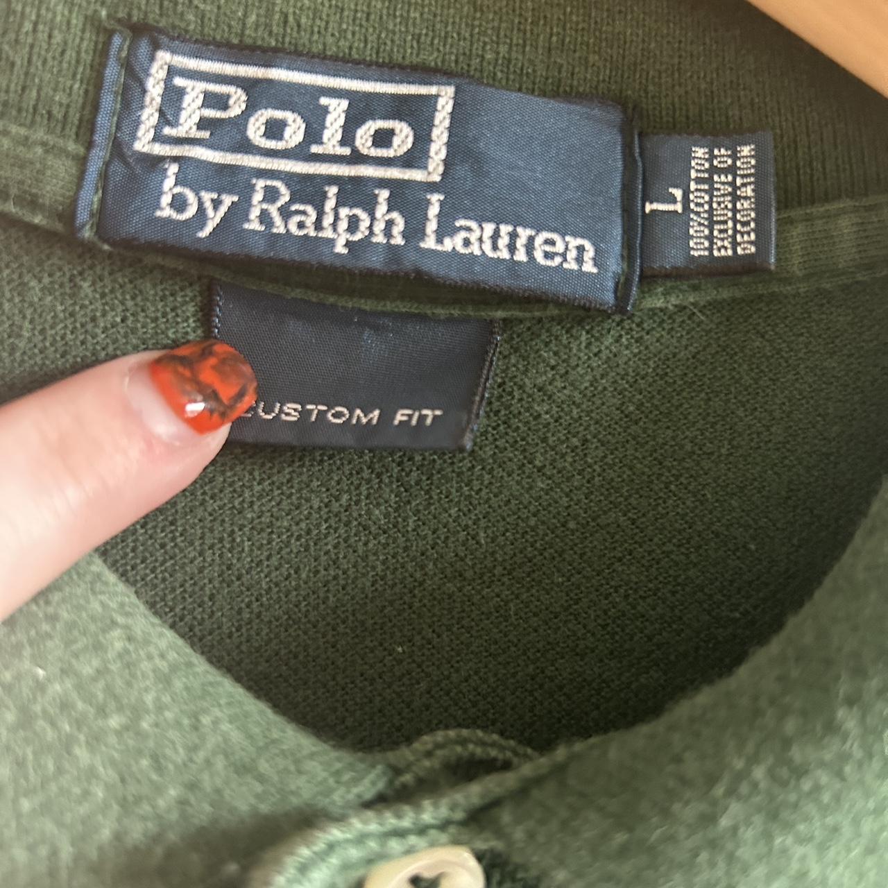 Polo Ralph Lauren Men's Green and White Polo-shirts | Depop