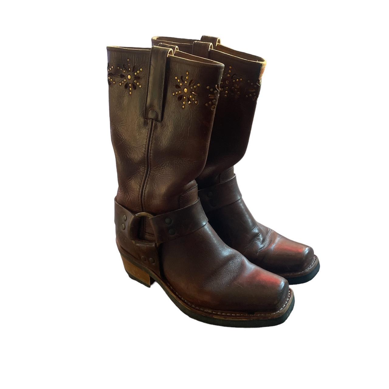 frye leather boots, labeled size US 6.5 but they run... Depop