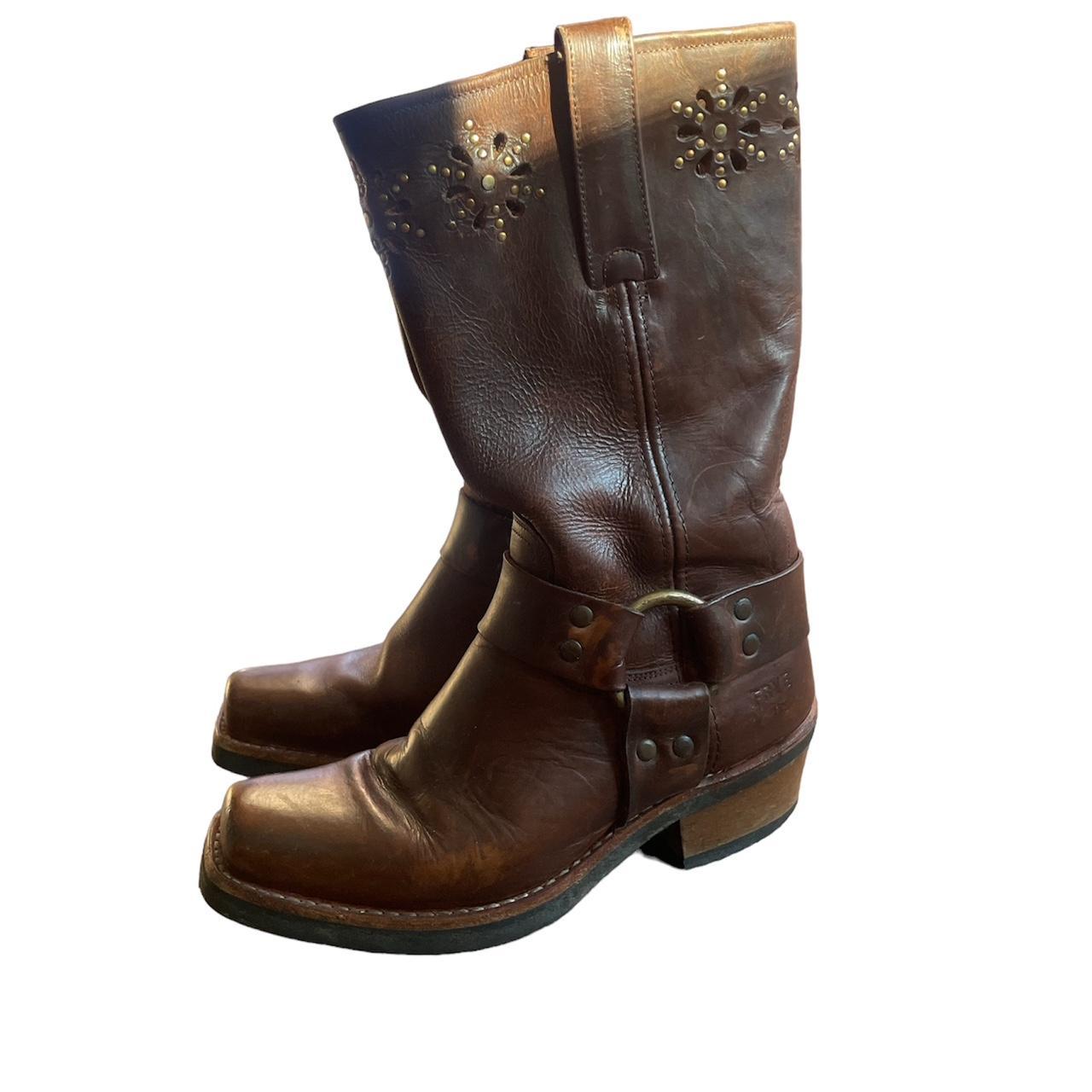 frye leather boots, labeled size US 6.5 but they run... Depop