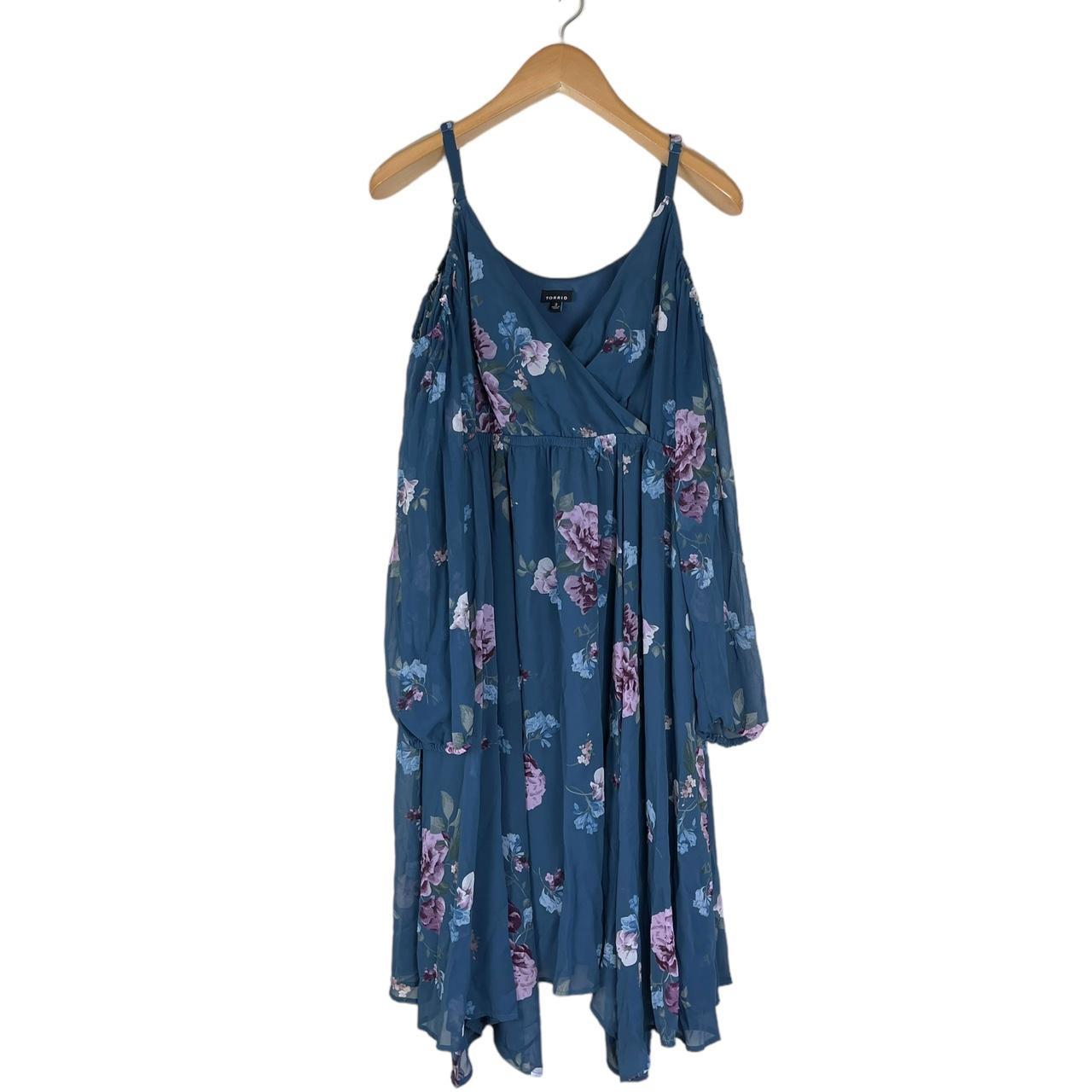 Torrid blue hot sale chiffon dress