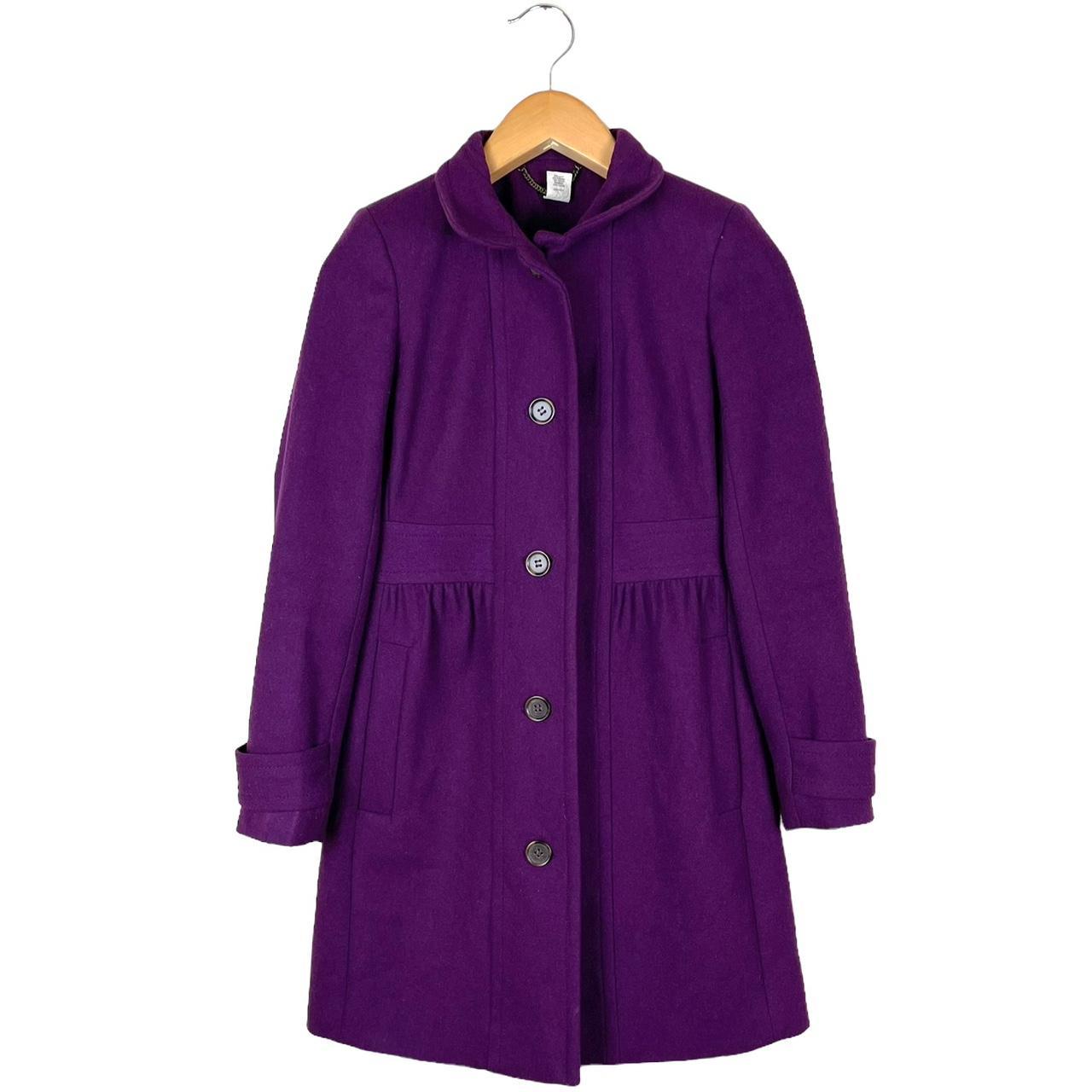 J crew store purple coat