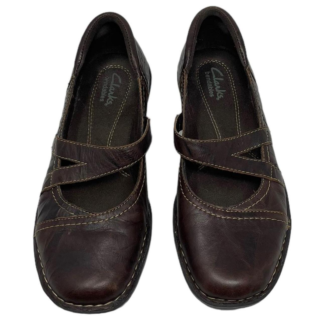 Clarks Women’s 7.5 Stitched Casual Brown Slip-On... - Depop