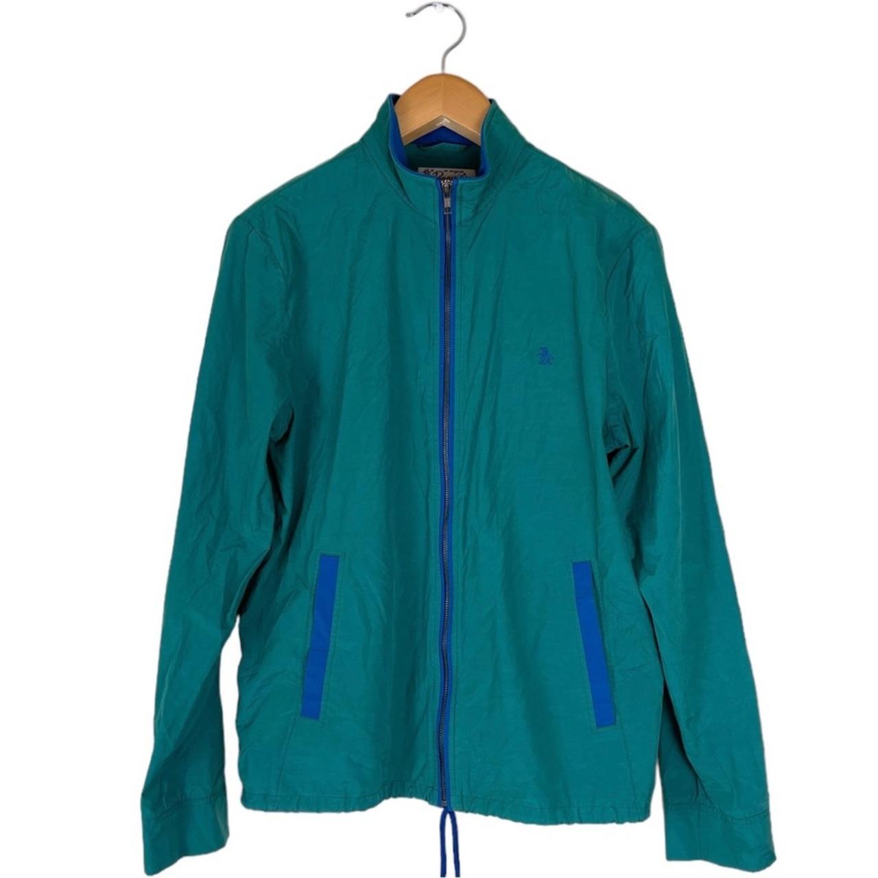 Munsingwear Men's Windbreaker Jacket Blue/Green L – Vintage
