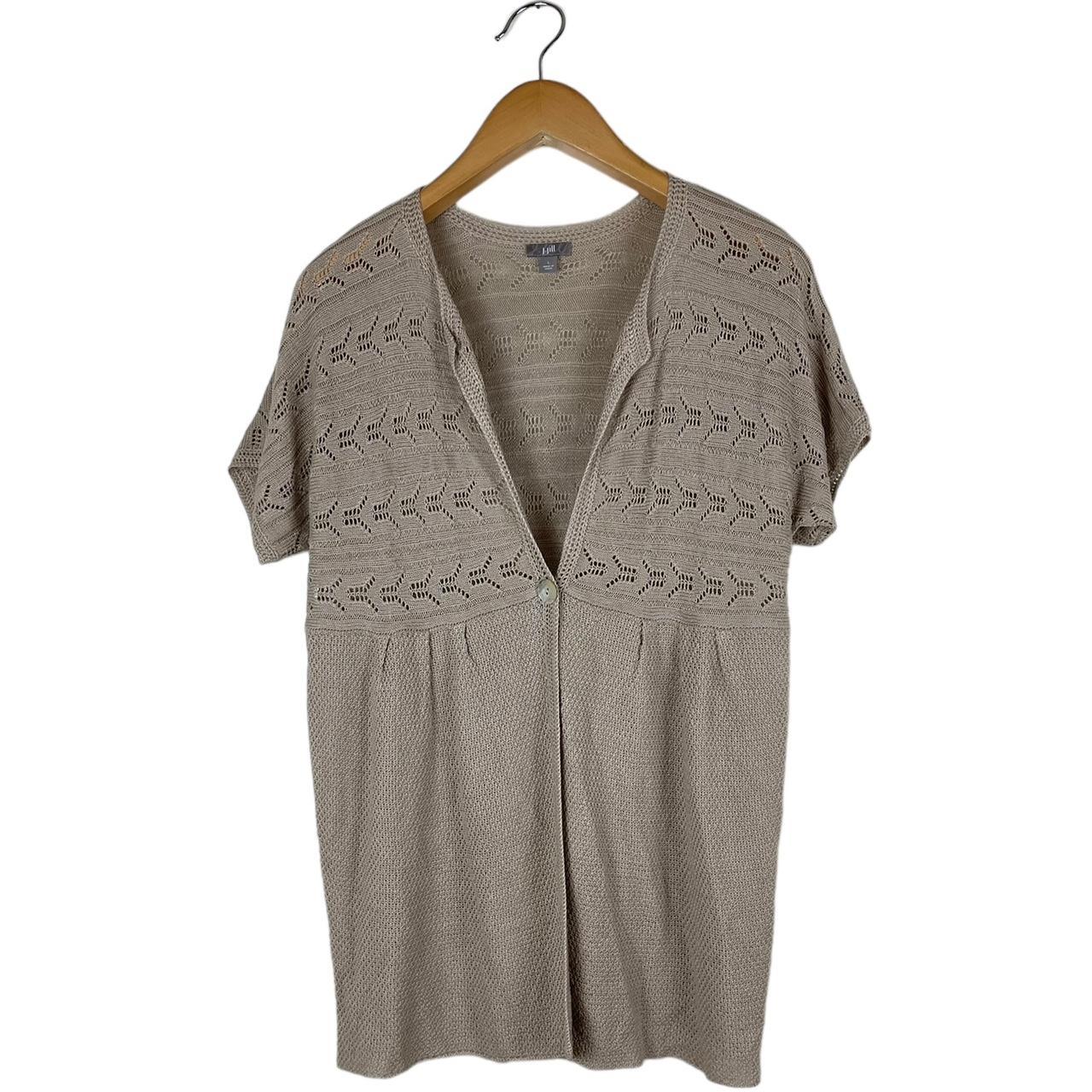 Size Large Beige Oatmeal Lace Knit Depop