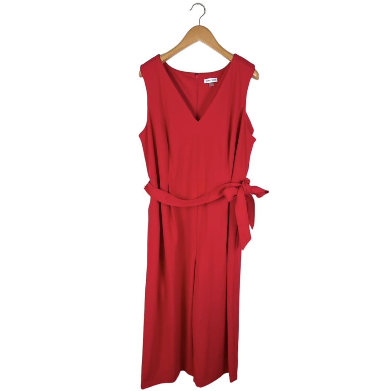 Red calvin klein jumpsuit online