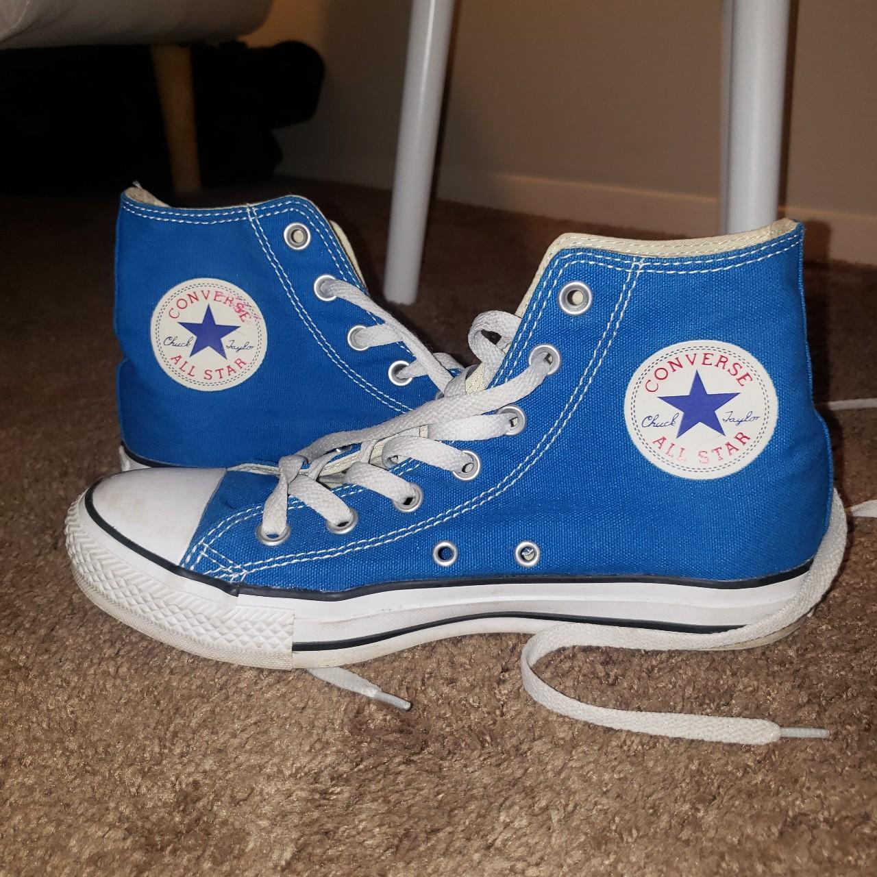 royal blue high top converse! very good condition.... - Depop