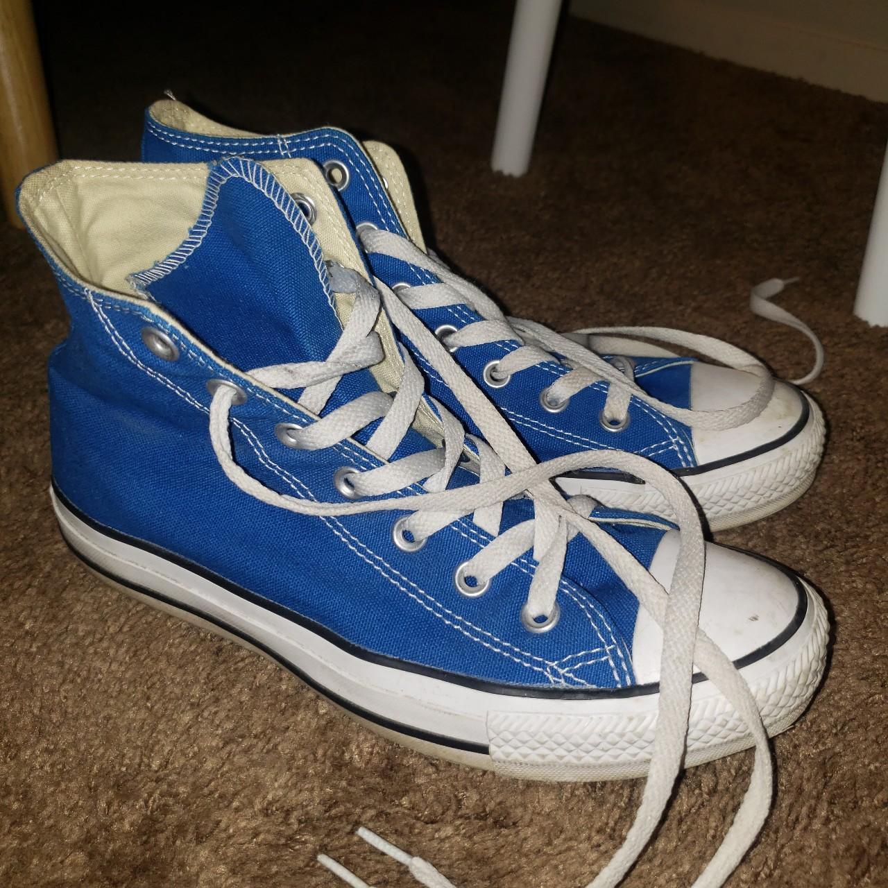 royal blue high top converse! very good condition.... - Depop