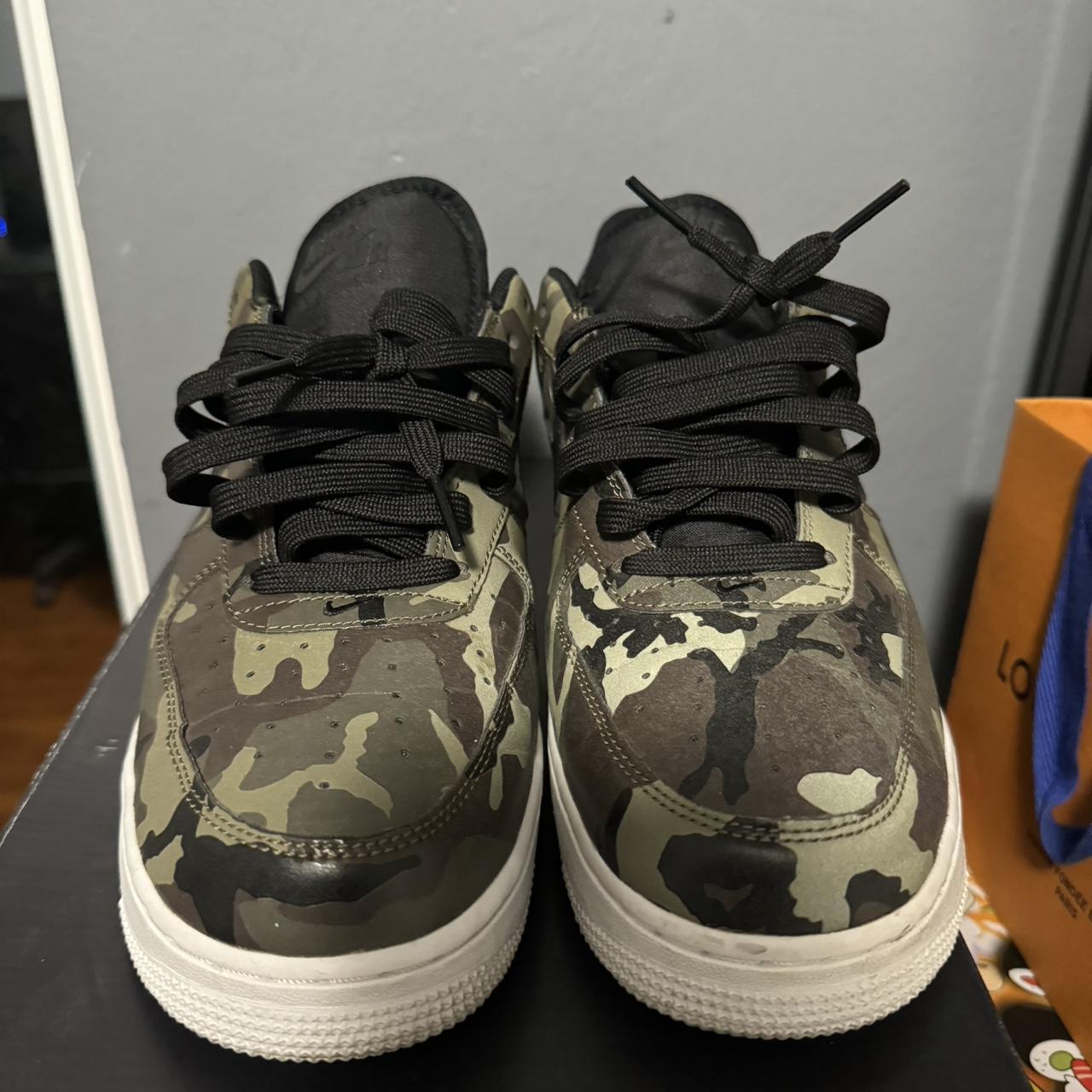 Air force 1 camo Medium olive Black Size 9 8 10. Depop