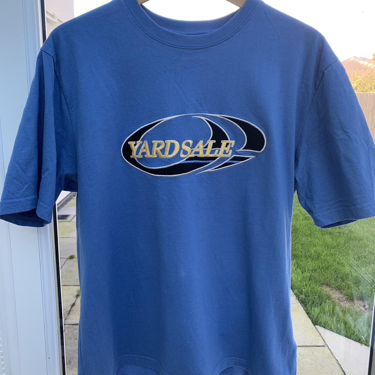 Yardsale tee in blue, size S - Depop