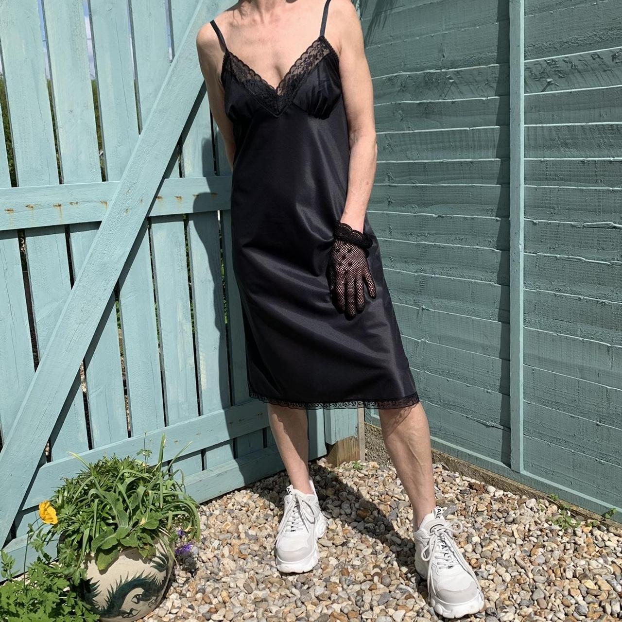 Vintage 80's/90's Black Midi online Dress