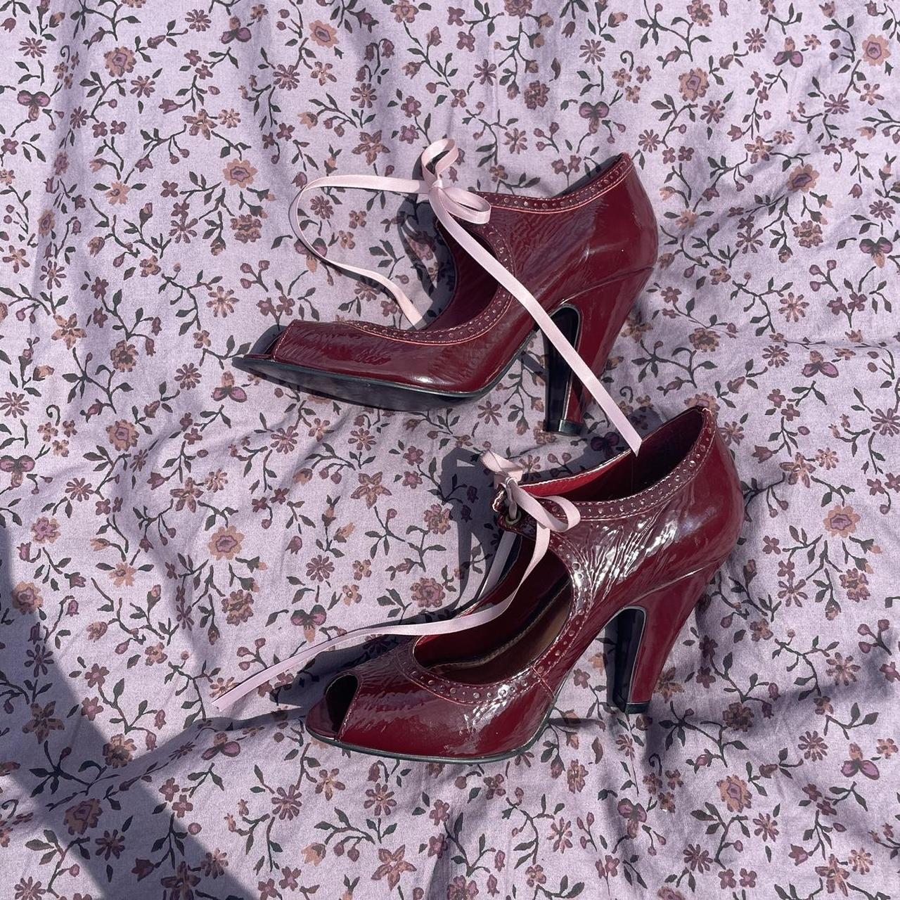 carvela burgundy shoes