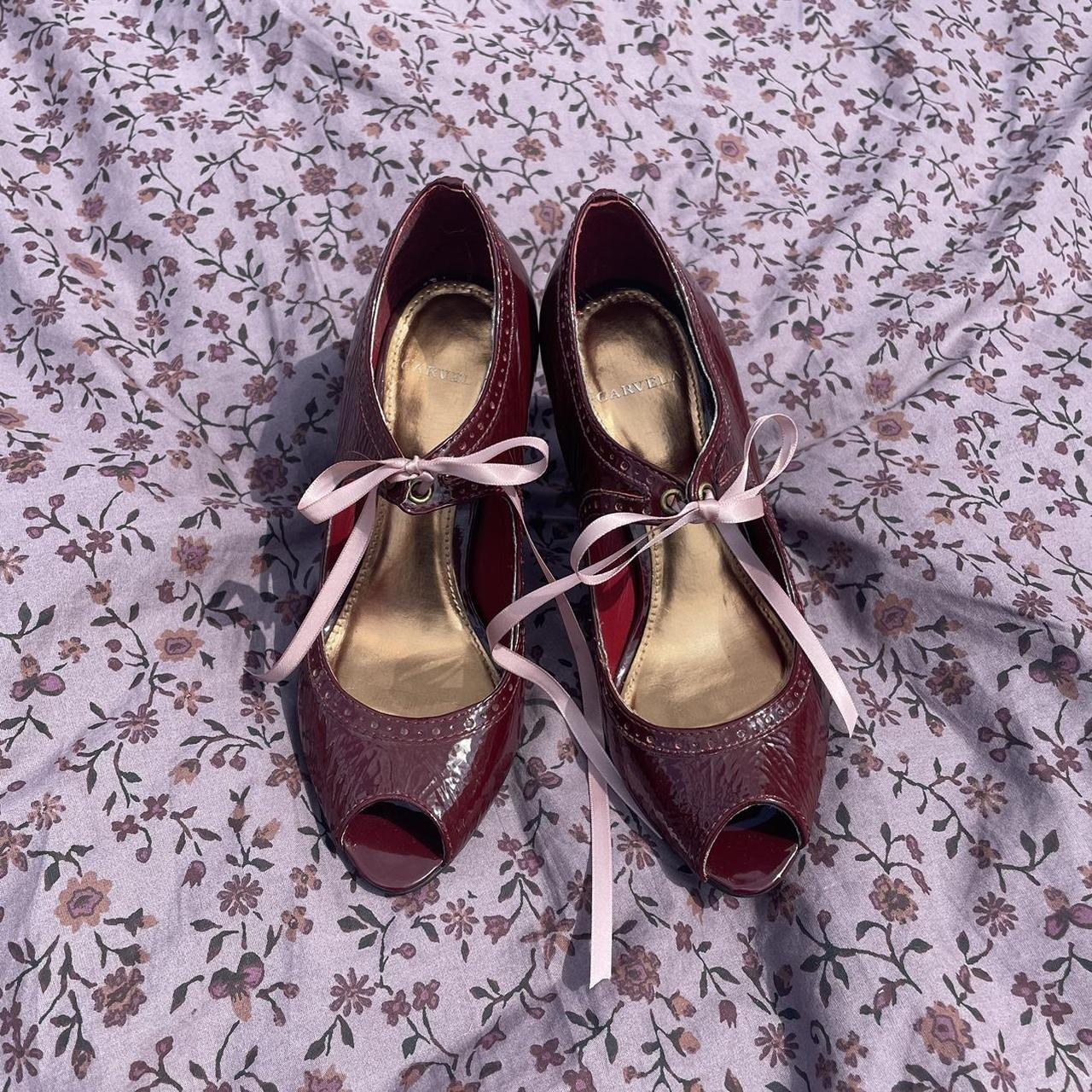 carvela burgundy shoes