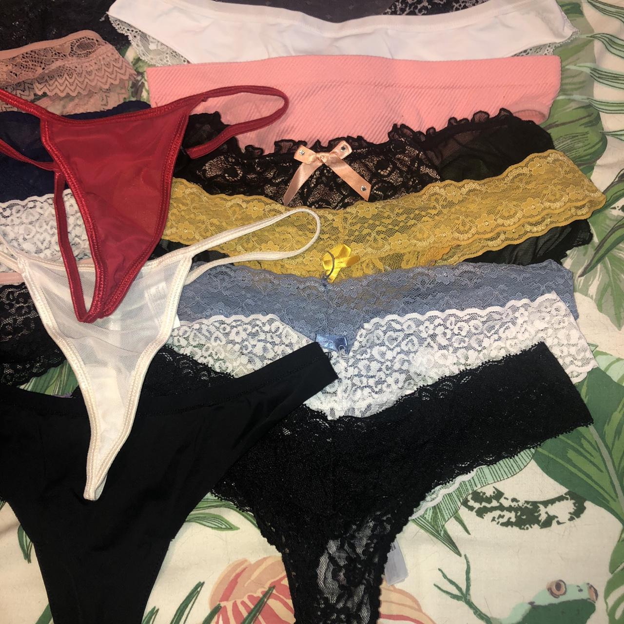 24 pairs of a mixture of thongs and Brazilian... - Depop
