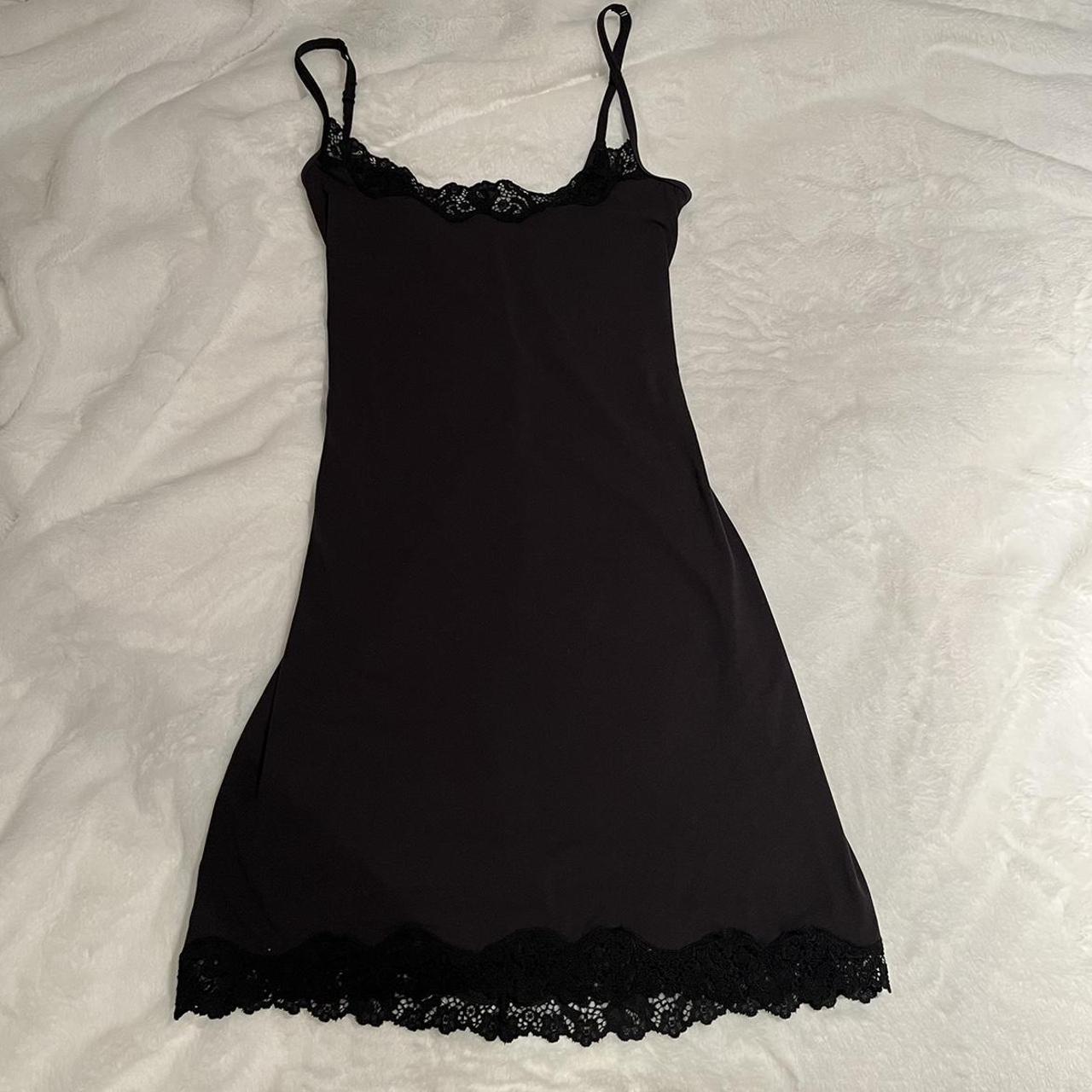 Skims Women's Black Dress | Depop