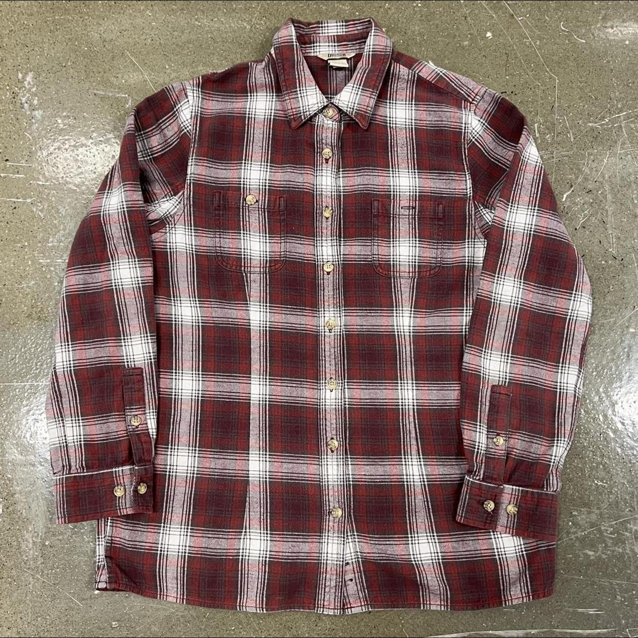 Vintage 90s Plaid Flannel Button Down Shirt Size:... - Depop