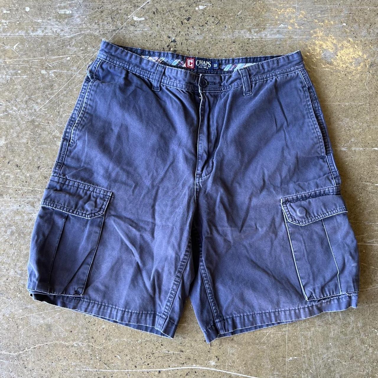 Chaps Men's Navy and Blue Shorts | Depop