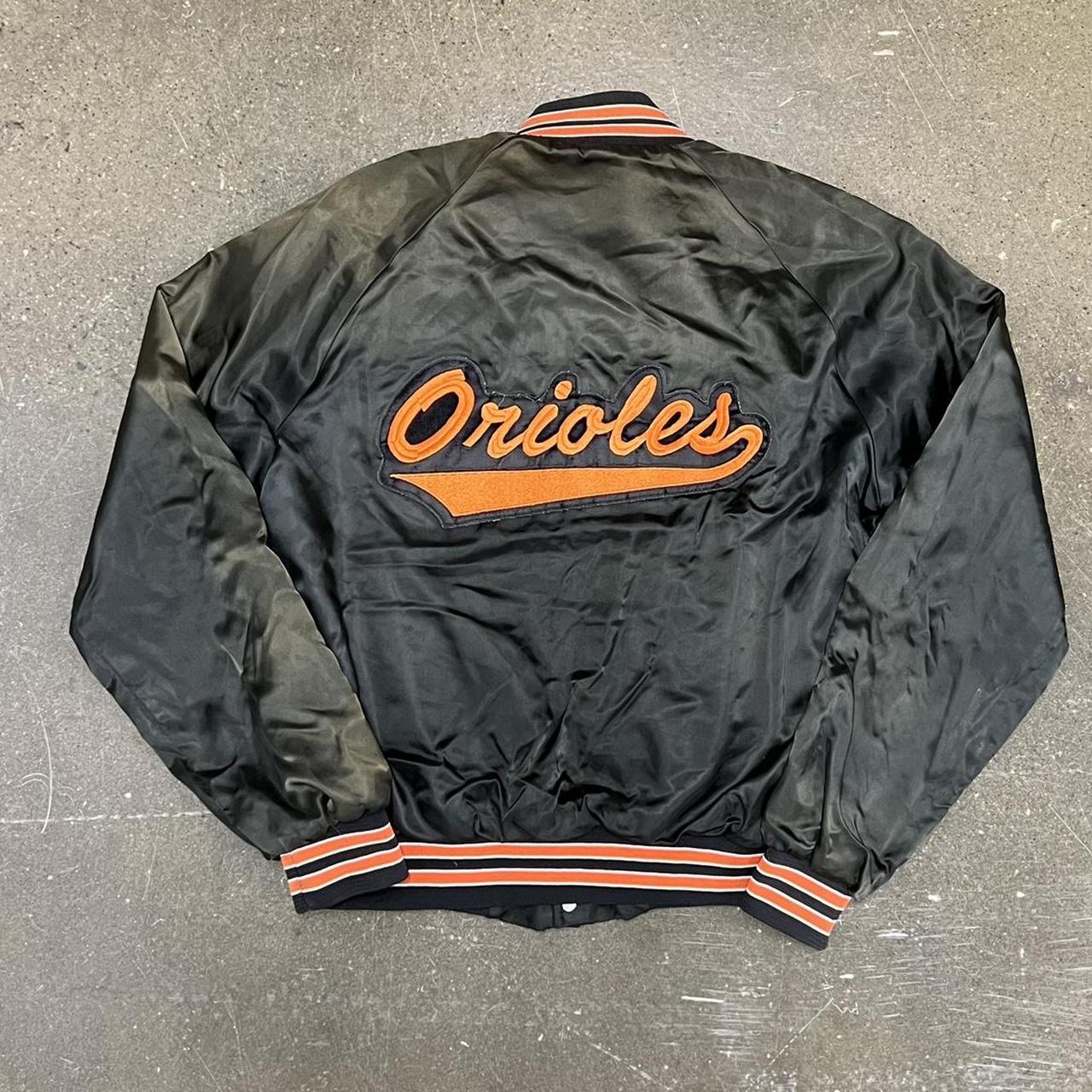 Vintage 90s starter black Orioles away jersey Orange - Depop