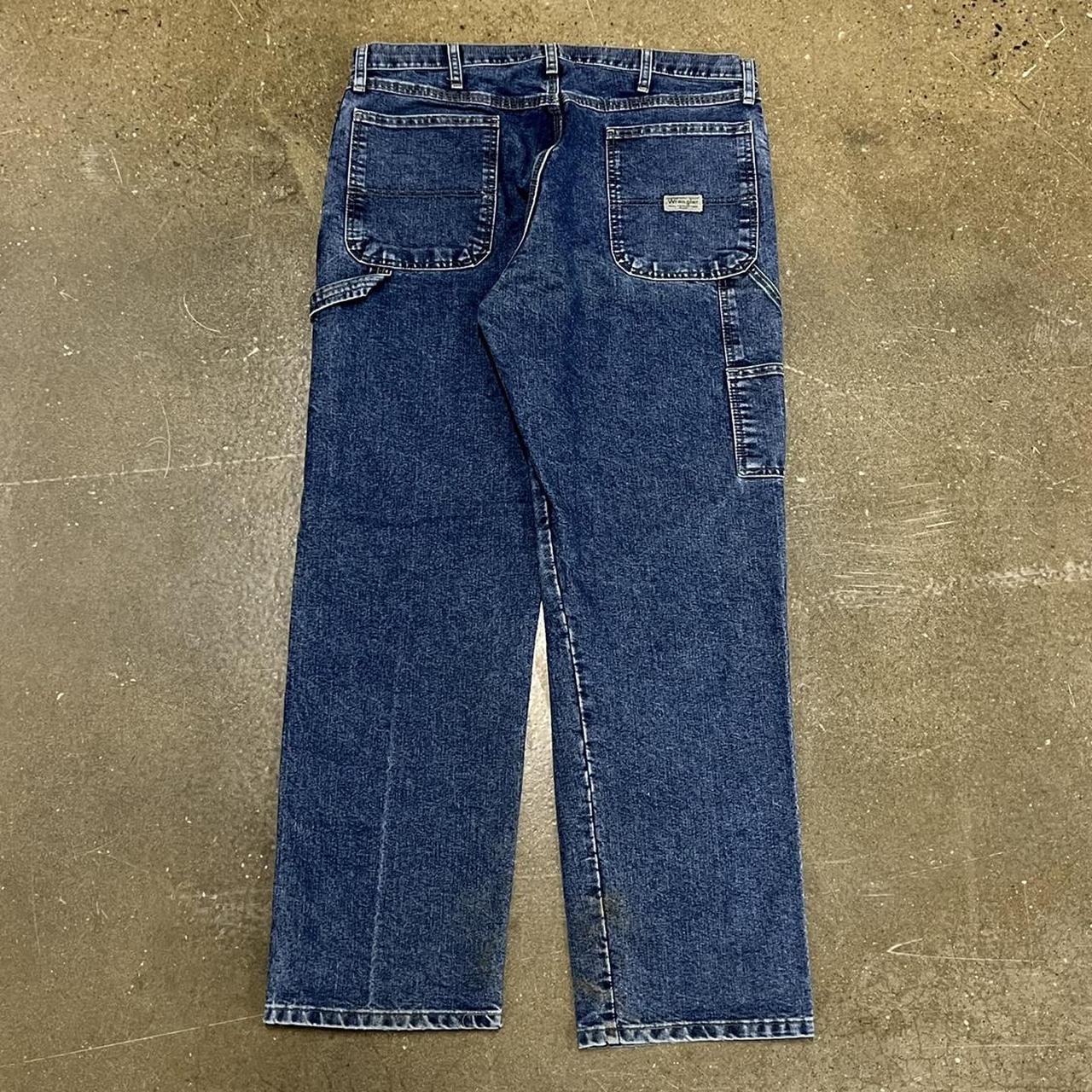 Vintage 90s Wrangler Workwear Carpenter Denim Jeans... - Depop