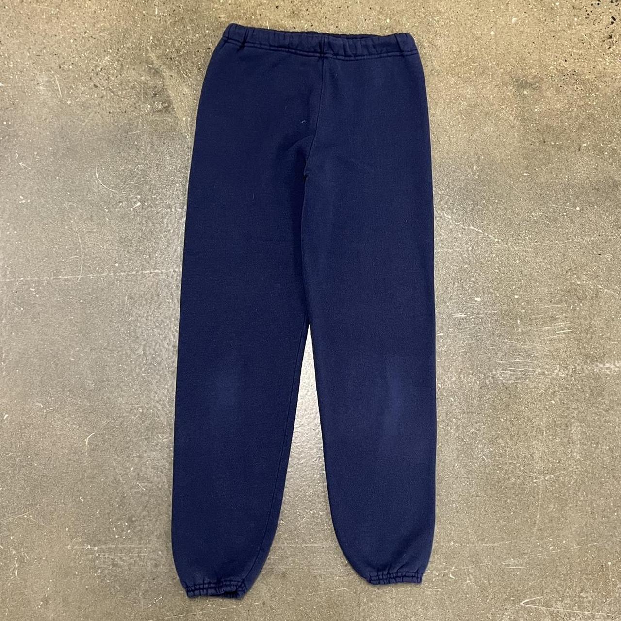 Vintage 90s Navy Blue Essential Cozy Sweatpants... - Depop