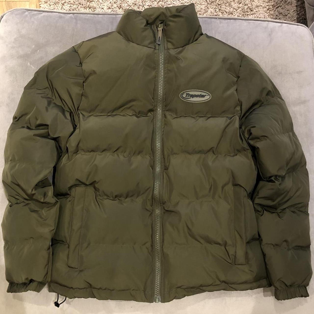 TRAPSTAR HYPERDRIVE PUFFER JACKET OLIVE... Depop