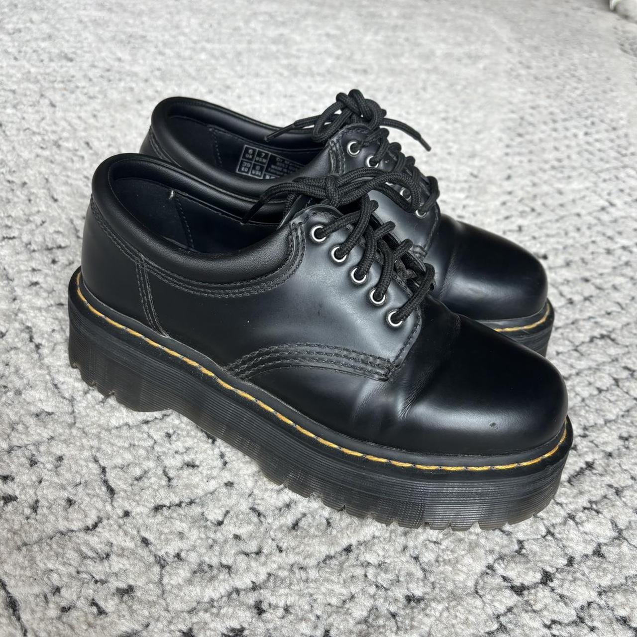 dr. marten’s 8053 leather platform casual shoes size... - Depop