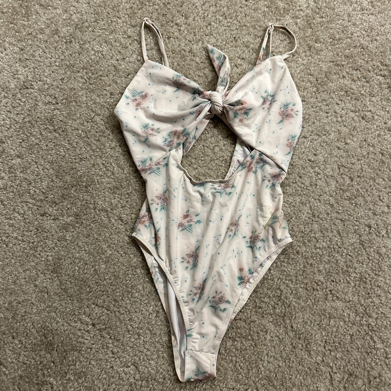Princess Polly One piece Bikini Floral design Size... Depop