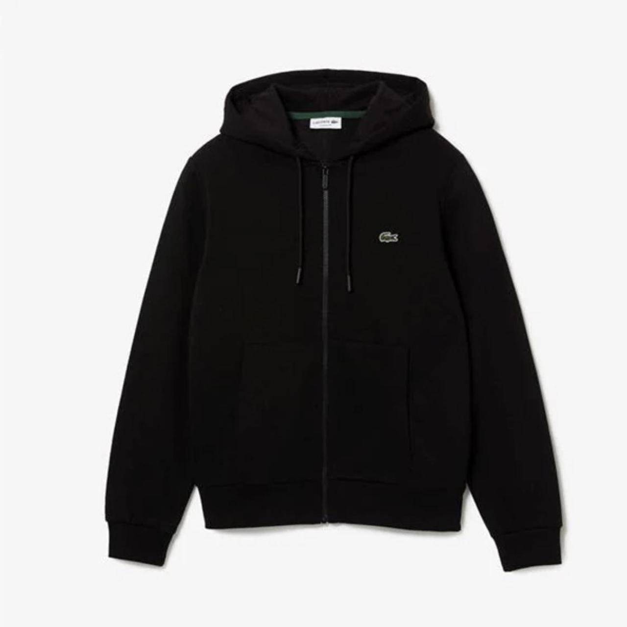 Men’s Lacoste zip basic fleece hoodie Size Medium... - Depop