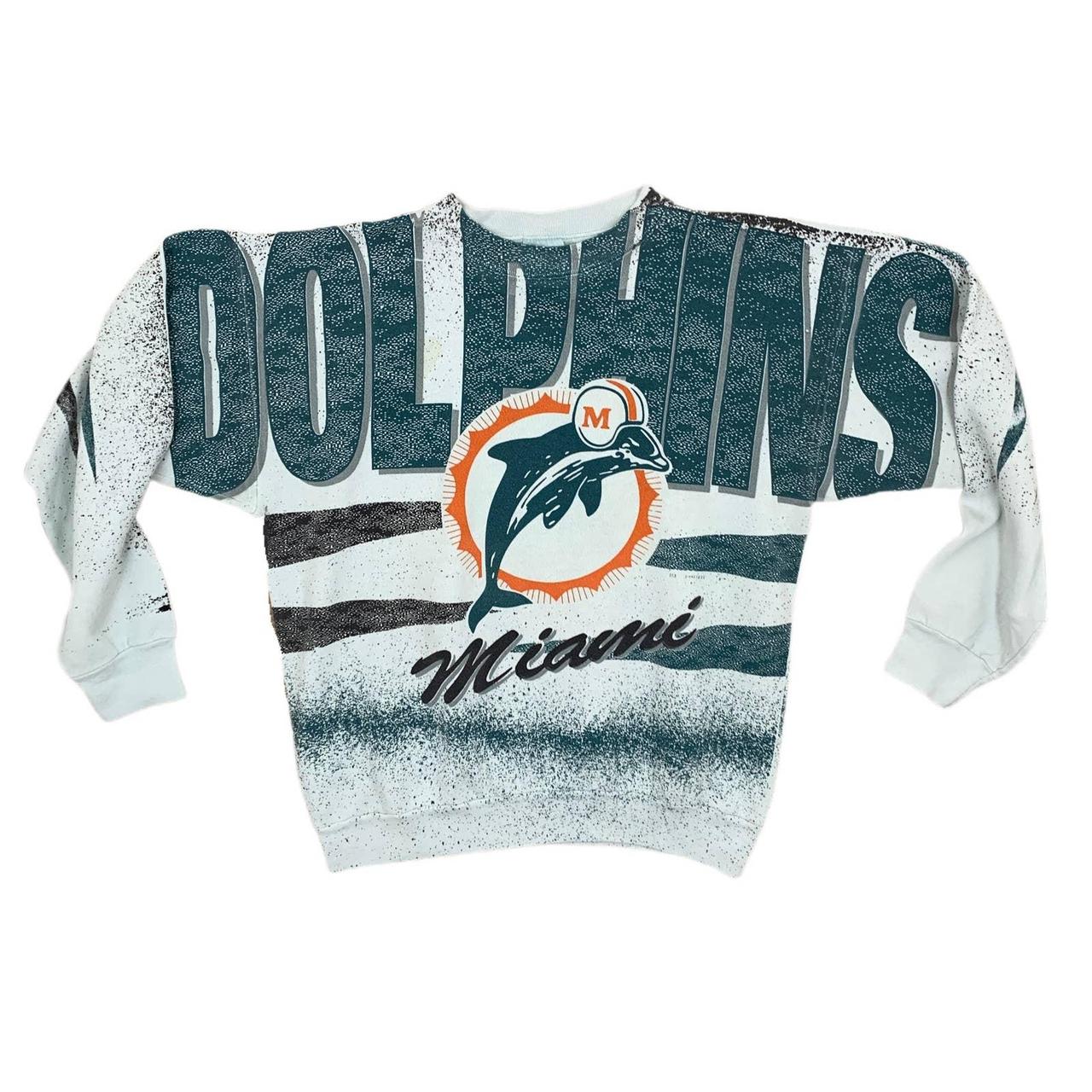 Vintage Miami Dolphins sweatshirt size XL good - Depop