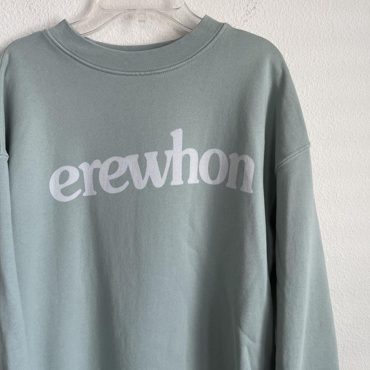 Erewhon Spell Out Sage Crewneck Sweater Size