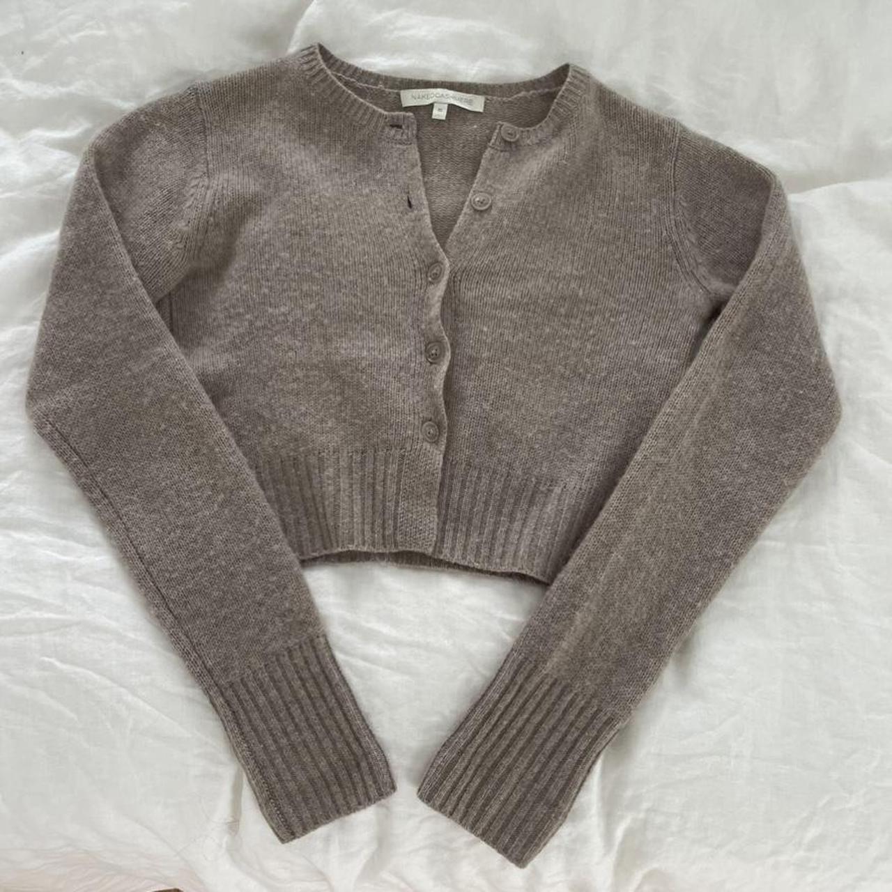 Naked Cashmere tan cropped sweater Size xs Very... - Depop