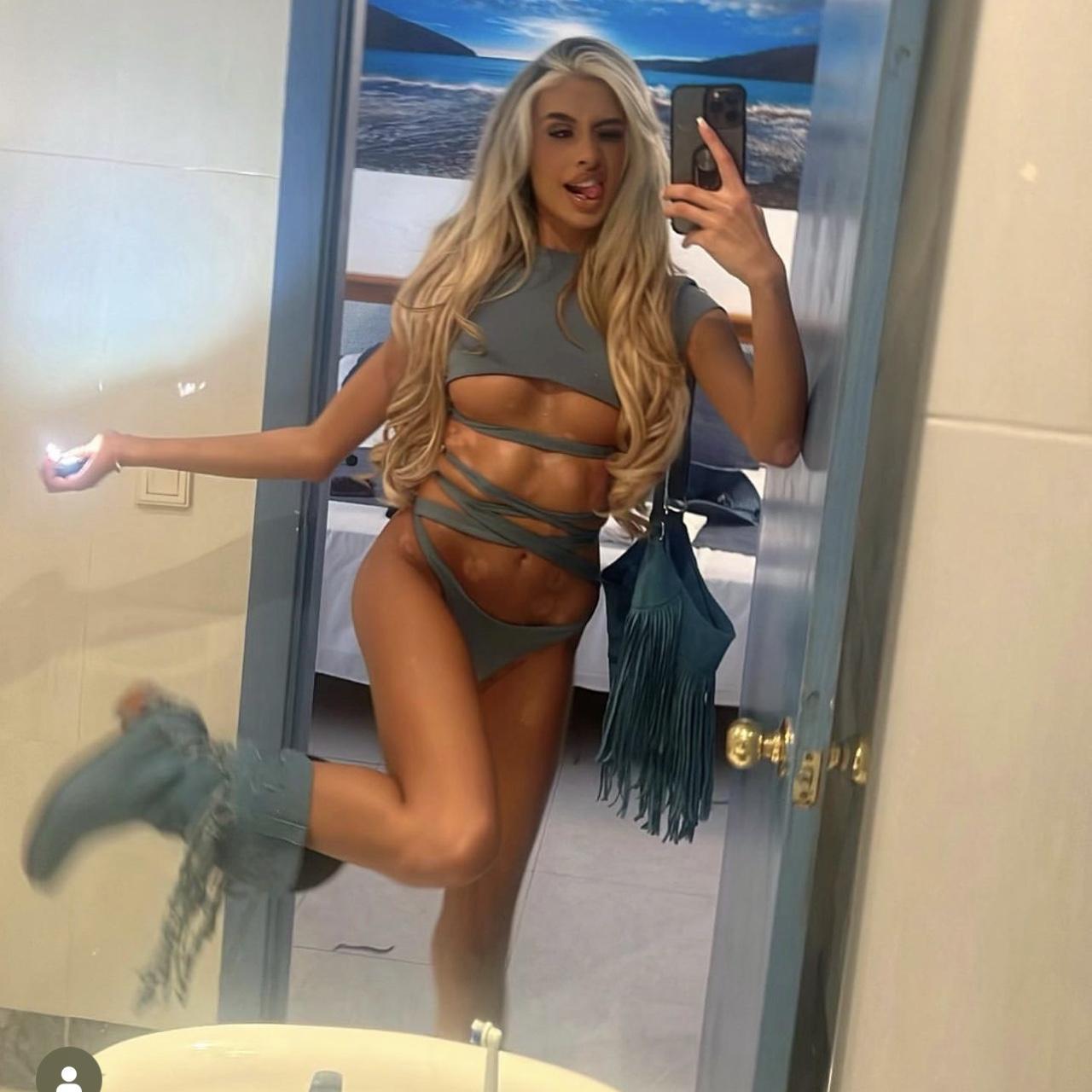 Oh polly blue bikini and denim style blue festival... Depop