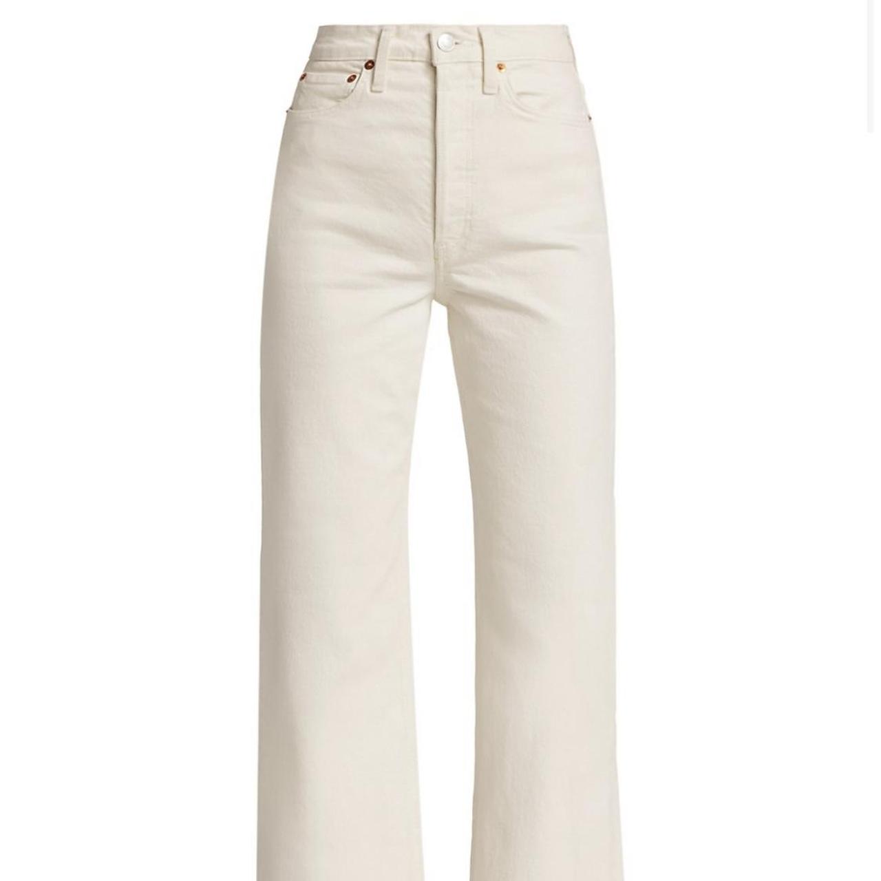 Zara hi rise cream / ivory jeans. Size 2. Super... Depop