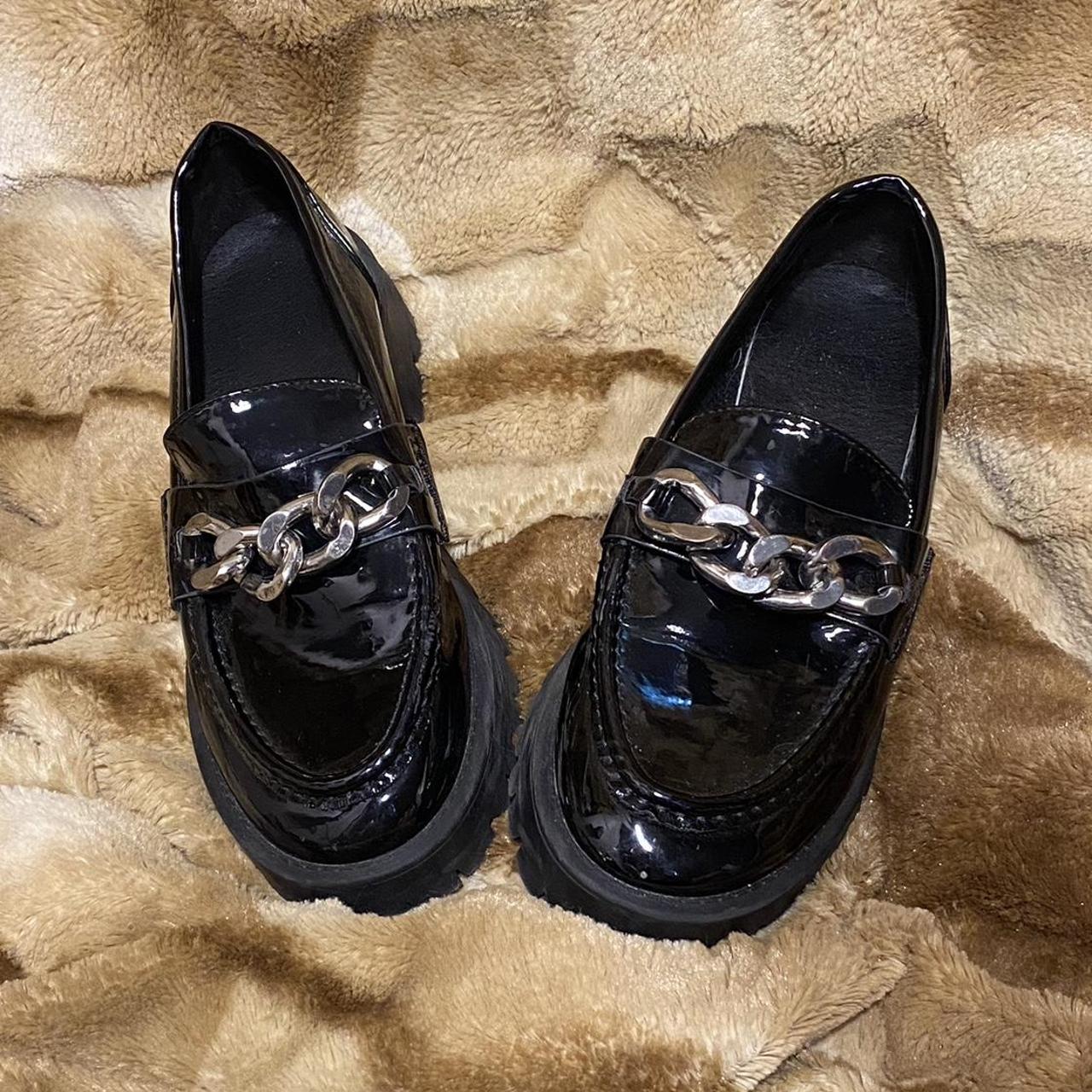 loafers with silver buckle