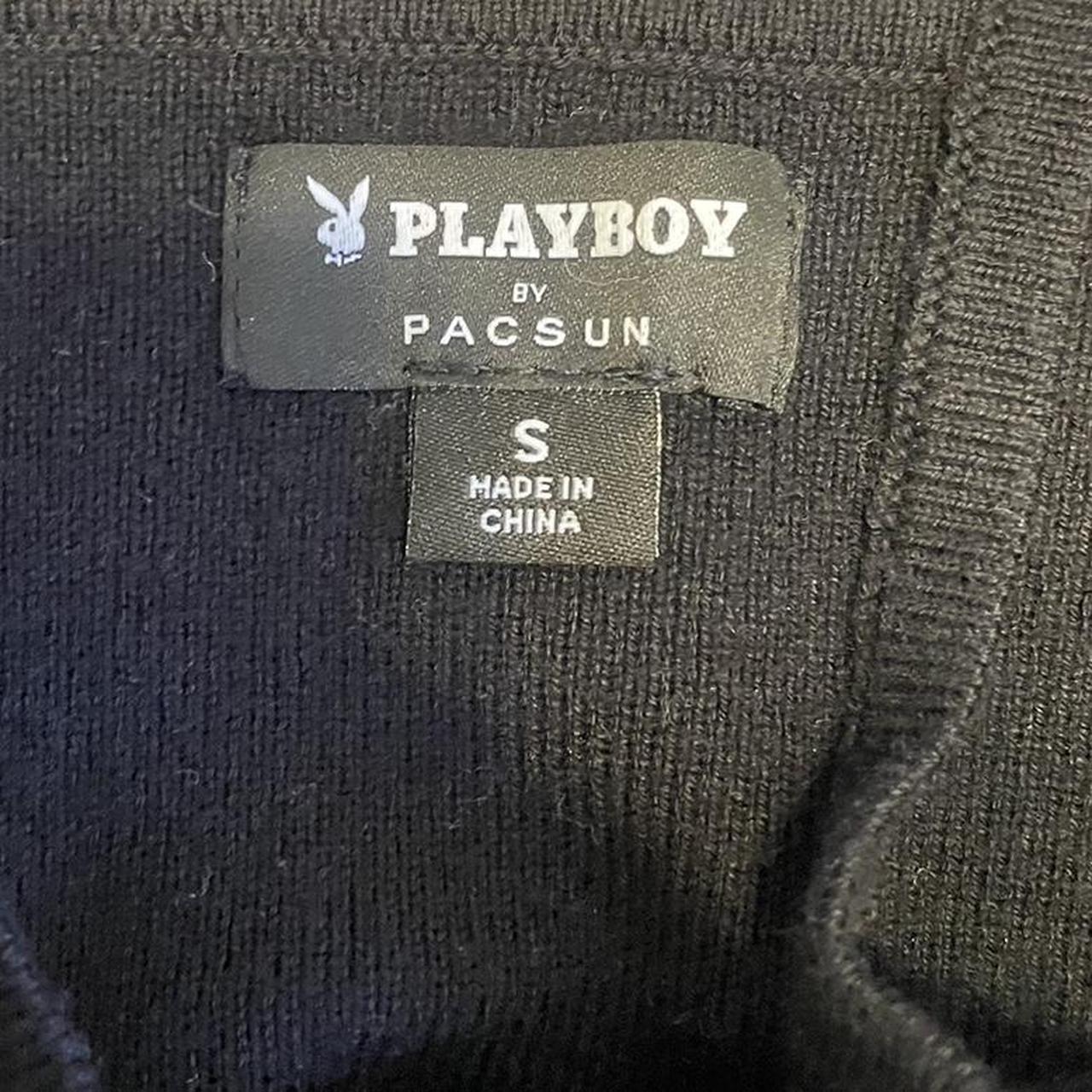 Playboy Women's Black and White Vest | Depop