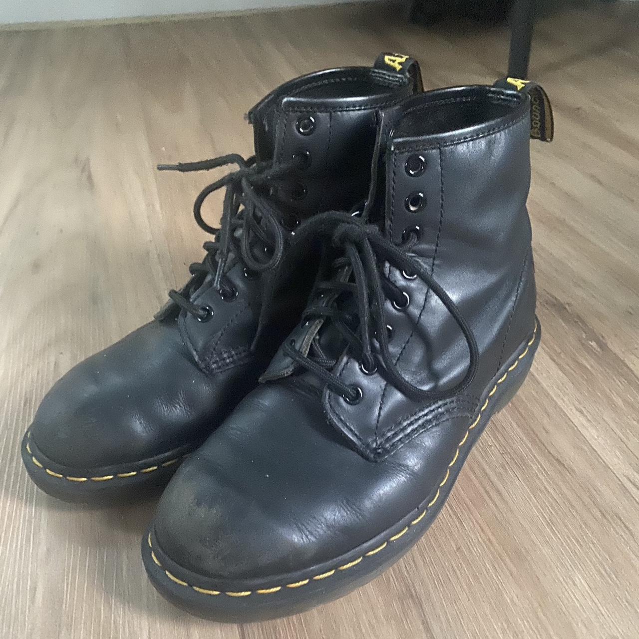 DOC MARTENS classic black • size unmarked due to... - Depop