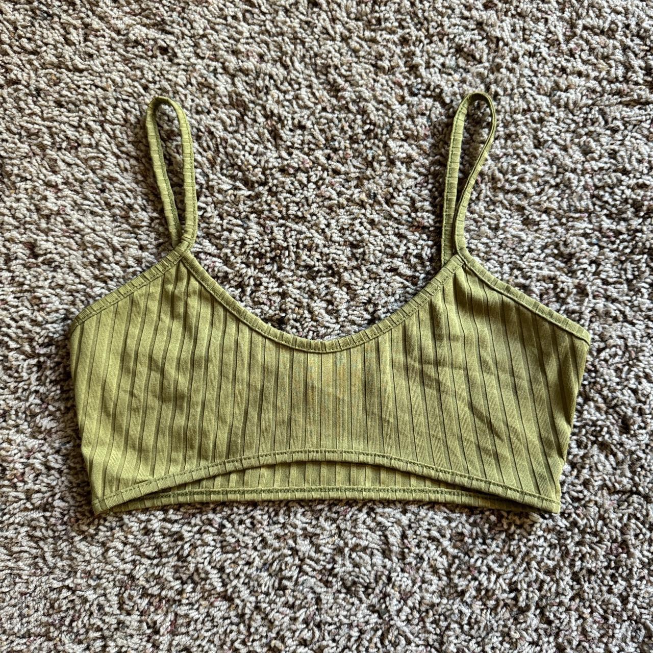 Mustard yellow lace bralette / crop top from new - Depop