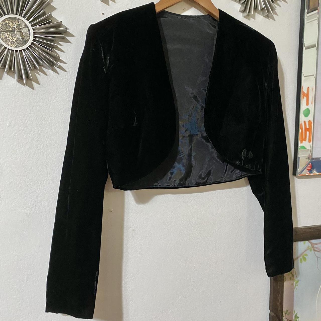 VELVET BOLERO JACKET 1980s Handmade Vintage Depop