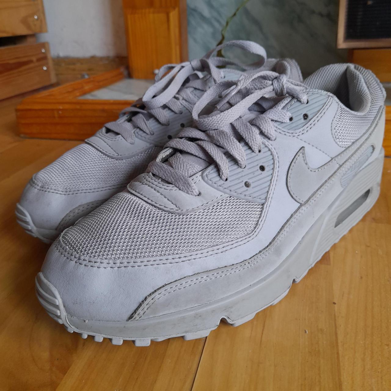 Nike Air Max 90 Triple Grey Trainers UK 9 EU. Depop